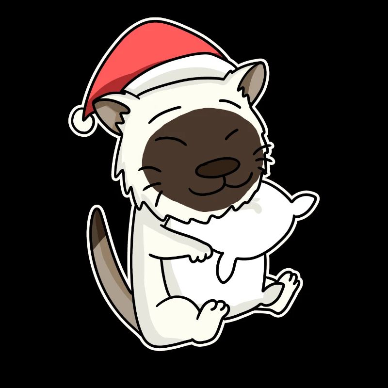 Chat birman Noël Sleeping Tired