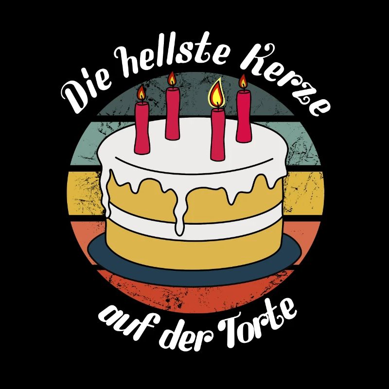 Hellste Kerze auf der Torte - weiße Schrift