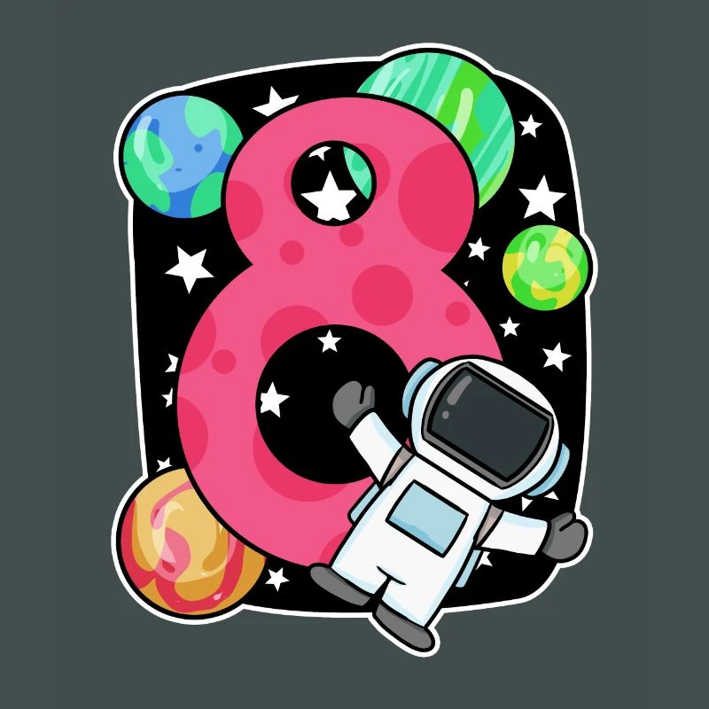 8e anniversaire 8 ans jeune astronaute de l’espace