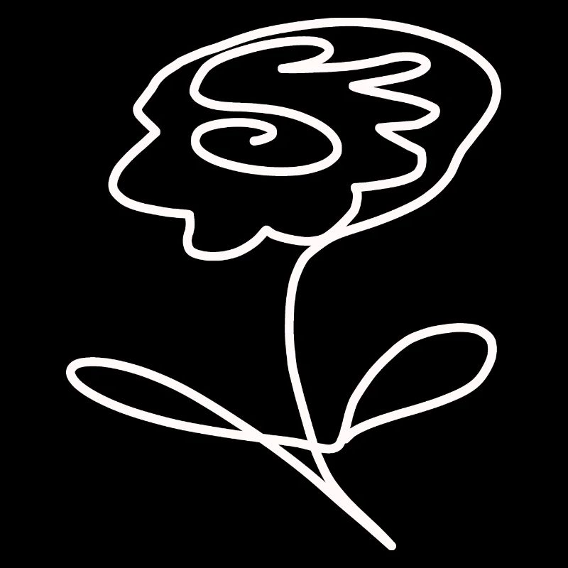 Fleur blanche Fleur blanche One Line Art fleur blanche