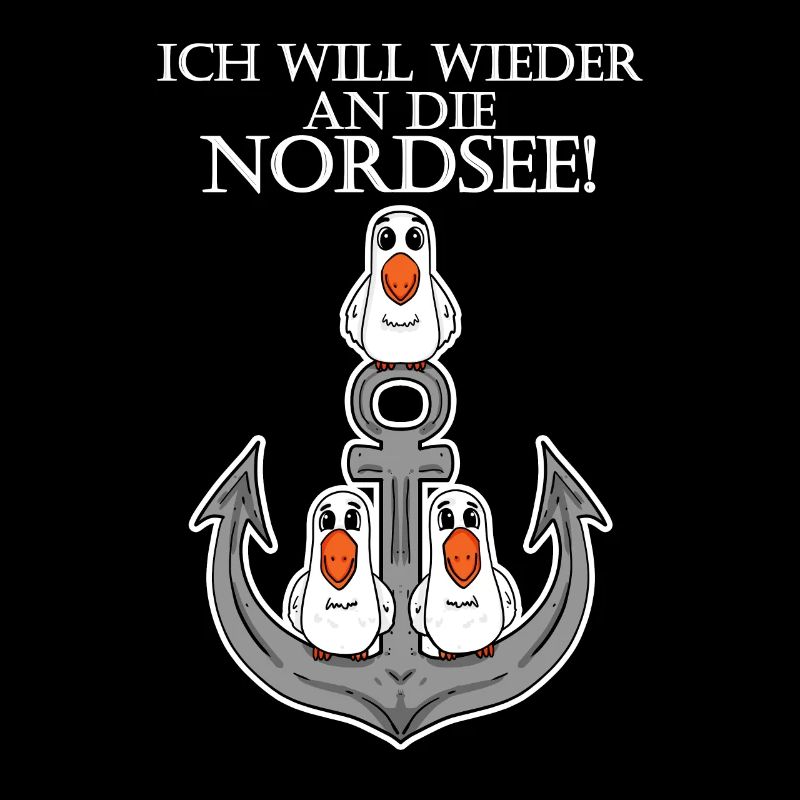 Nordsee Plattdeutsch Spruch Moin Möwe Anker