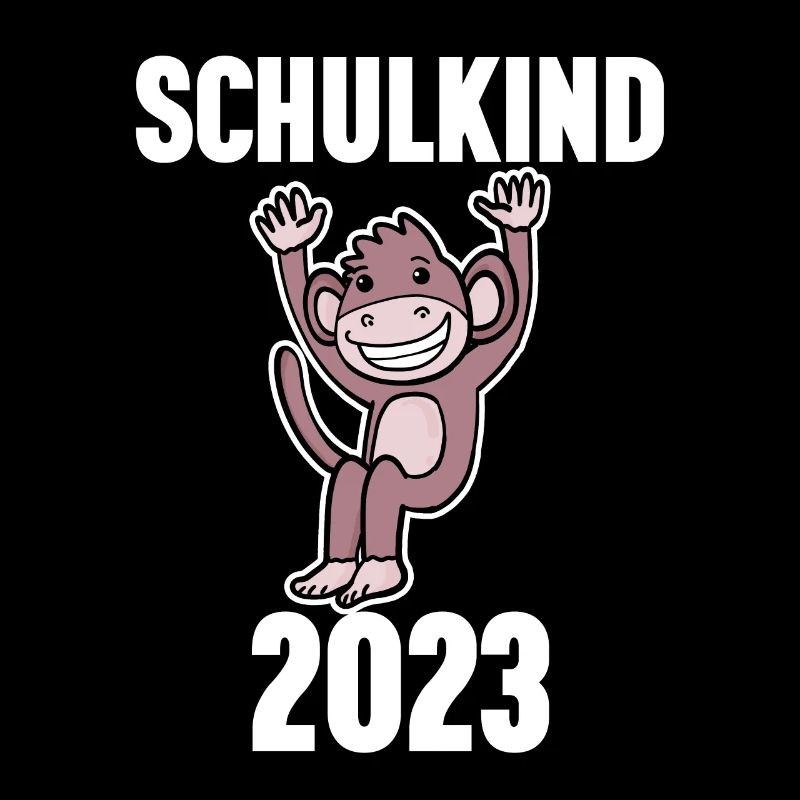 Schuldkind Einschulung Affe 2023