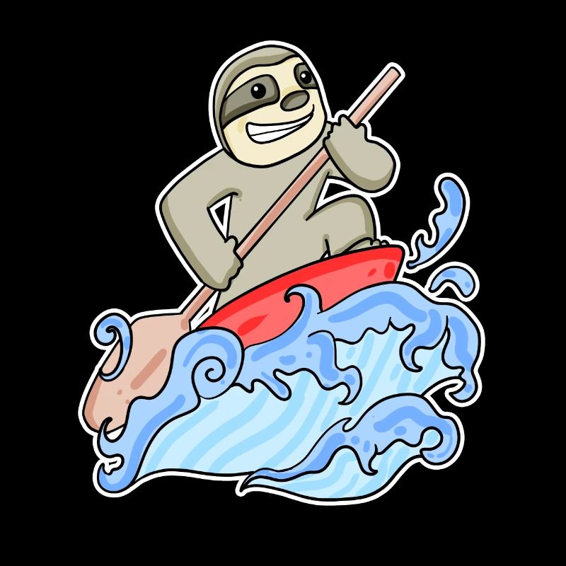 Stand Up Paddling Sloth
