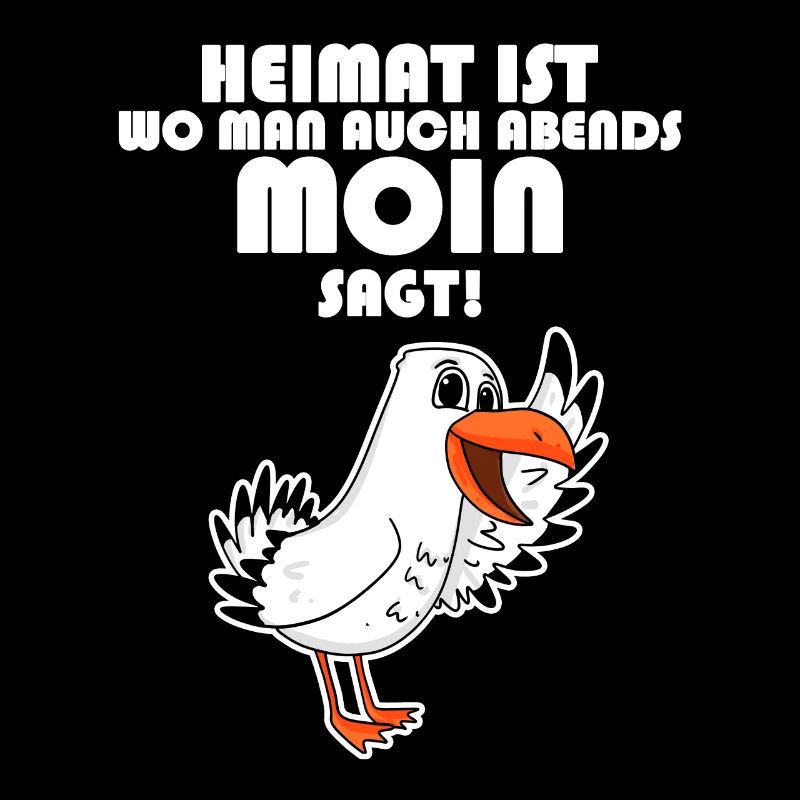 Heimat Moin Begrüßung Möwe