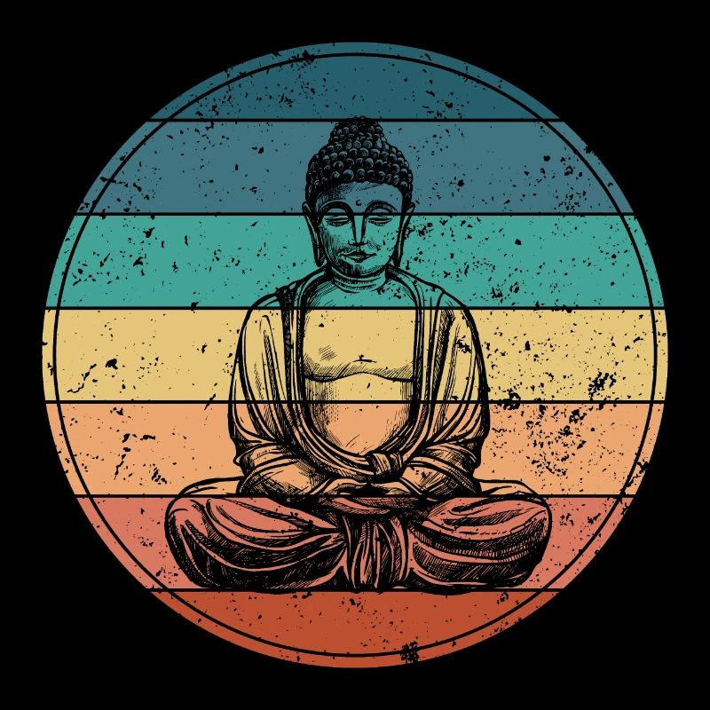 Buddha in der Regenbogen-Meditation