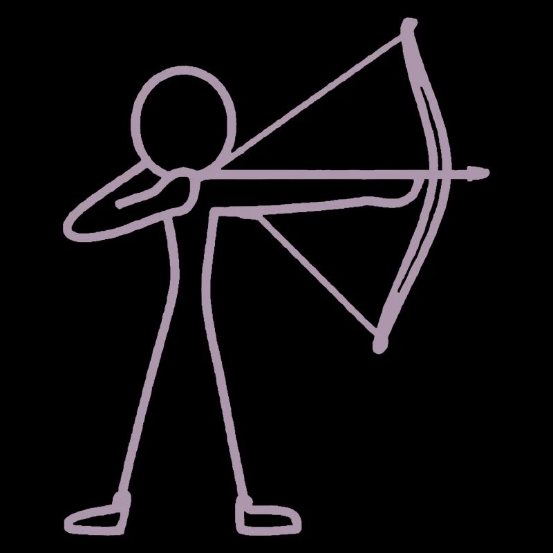 Strichmännchen Bogen Bogenschießen Bogenschütze