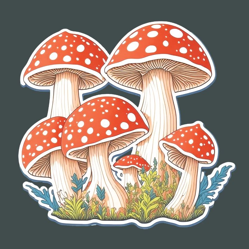 Toadstools, mushrooms
