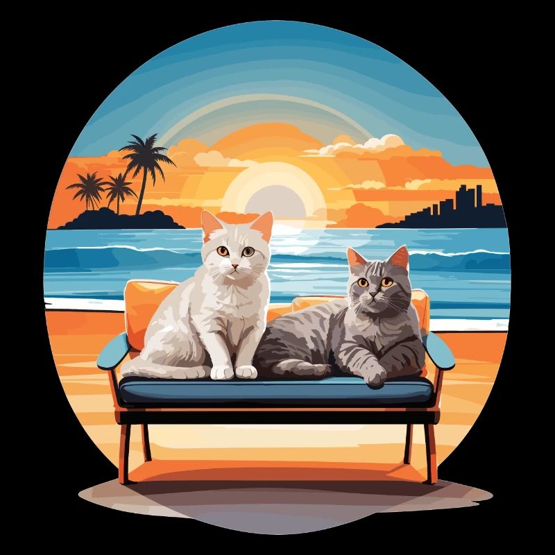 Chats sur le canapé