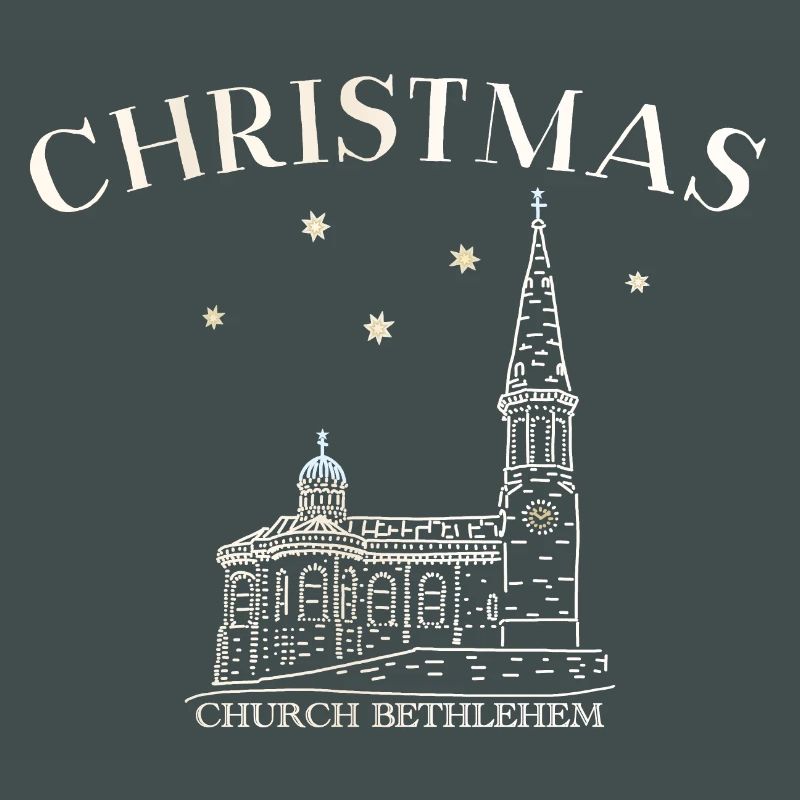 Weihnachtskirche Bethlehem Zeichnung