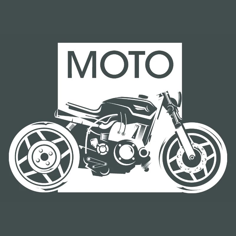 Moto Graphic Garage Custom Workshop Biker Motorcycle