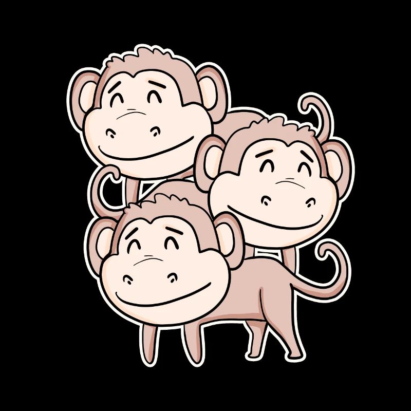 Singe mignon - Motif de singe