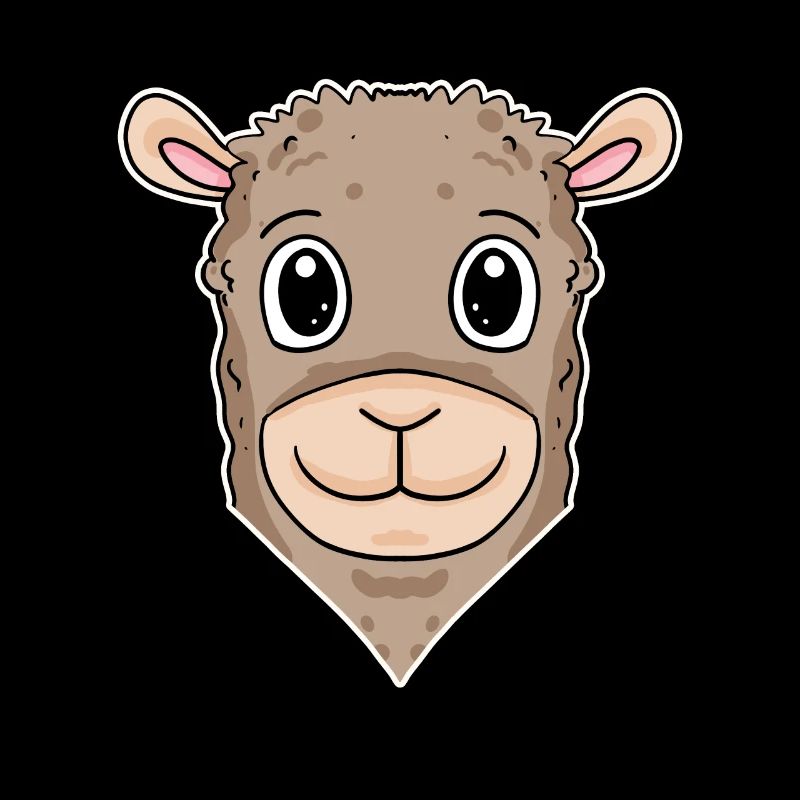 Tête d’animal de lama Tête d’animal