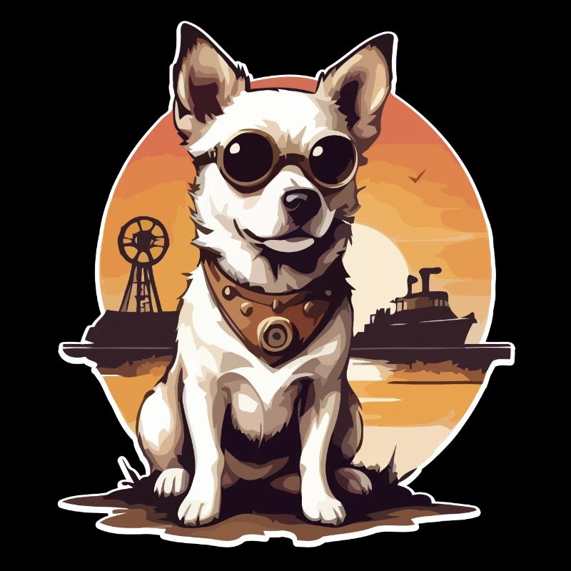 Chien steampunk