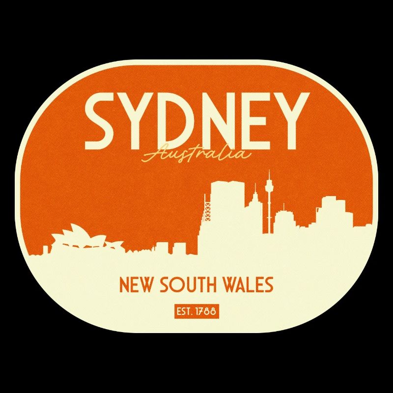 Sydney Skyline Retro Badge