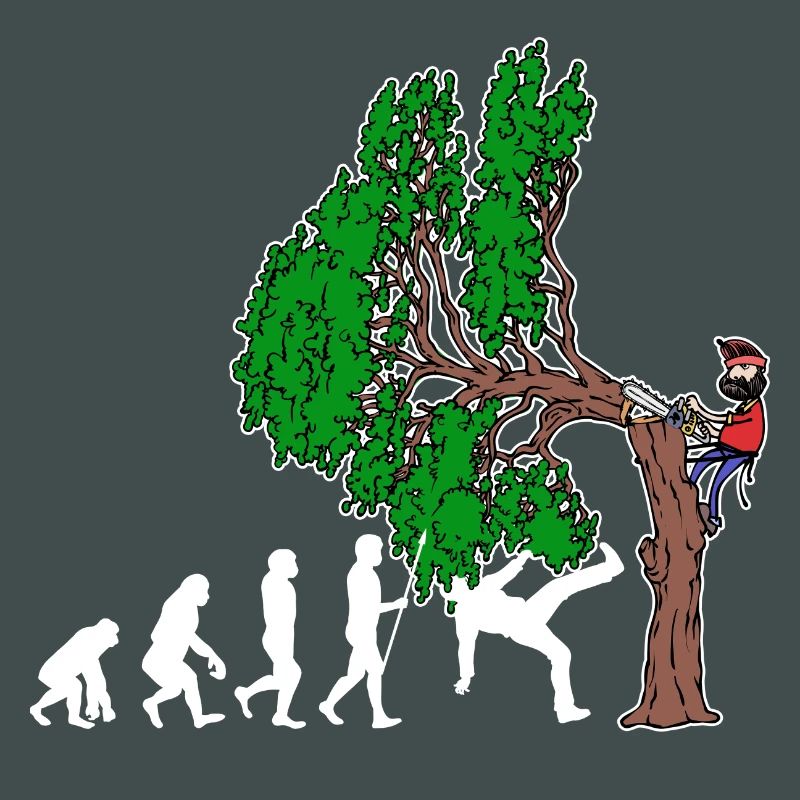 Tree Evolution Woodwork Lumberjack Tree Cutter