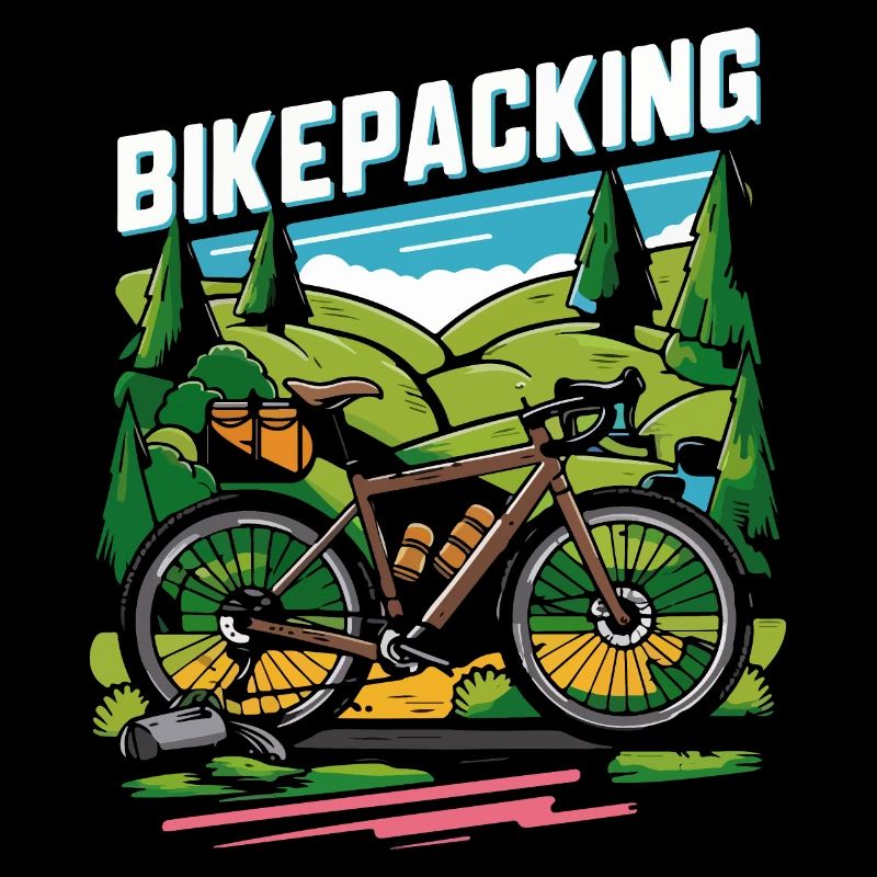 Scène d’aventure à vélo