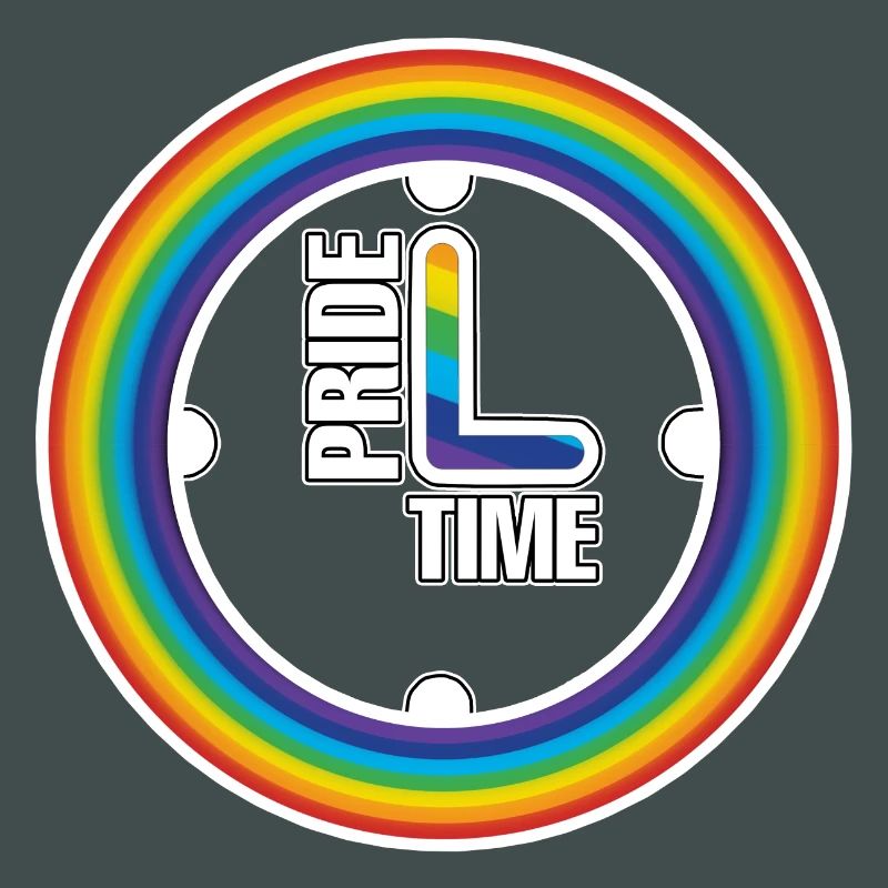 Rainbow Pride Ring Clock