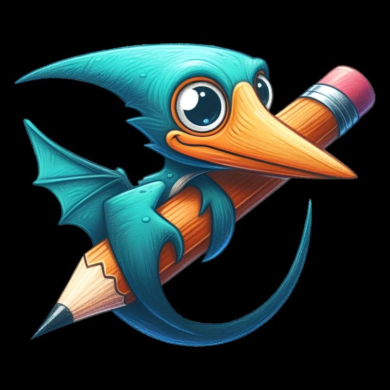 Crayon Ptérodactyle Kawaii Ptérosaure Dino