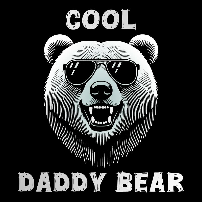 Tête ours cool daddy bear avec lunettes de soleil