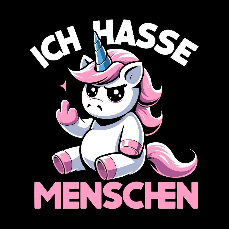 Grimmiges Einhorn – Ich Hasse Menschen