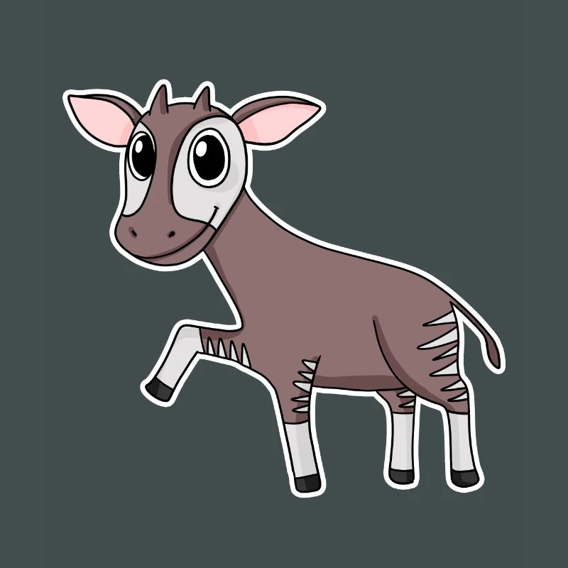 Okapi Waldgiraffe motiv
