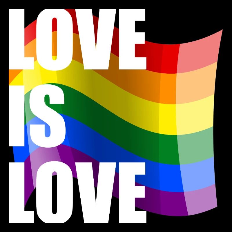 Regenbogen Liebe Wellen-Design