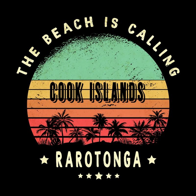 Parotonga Cook Islands beach palm trees