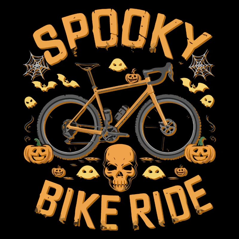 Conception effrayante de balade à vélo d’Halloween
