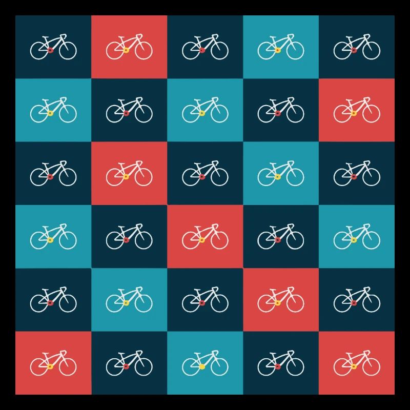 Vibrant Bicycle Pattern Artwork