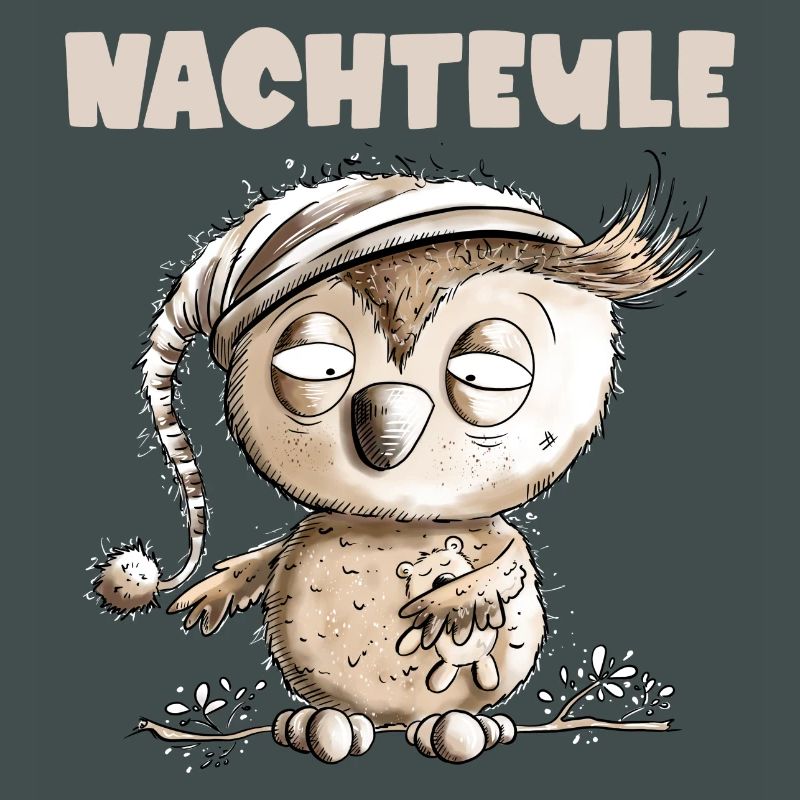 Drollige Nachteule Eule