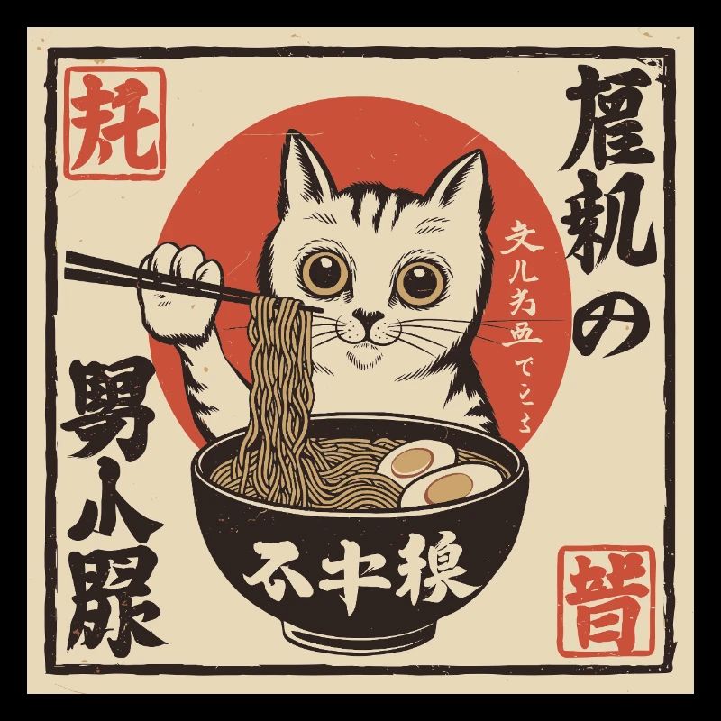 Chat et Ramen (à la japonaise)