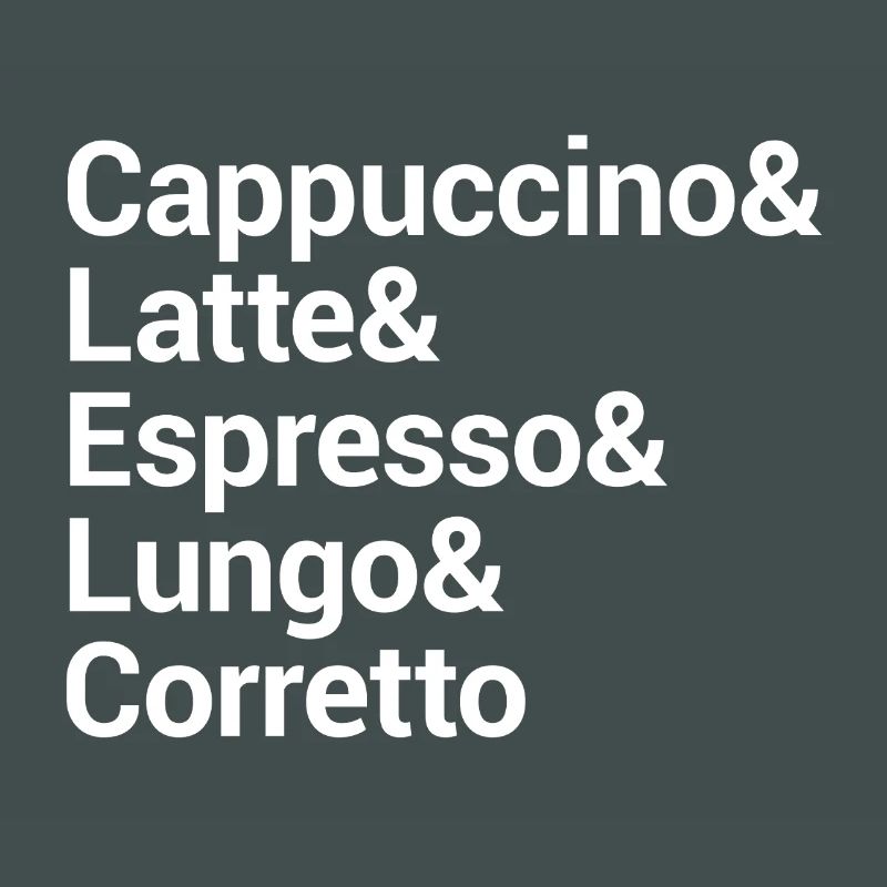 Conception de typographie de style café