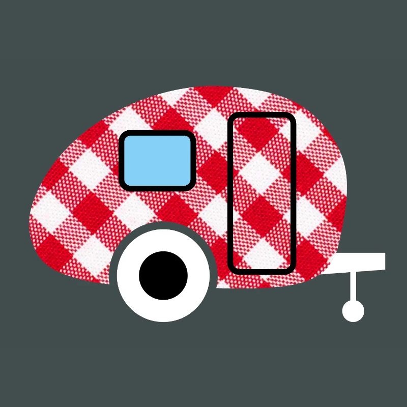 Caravan Caravan Checkered Check Pattern Camping Fan