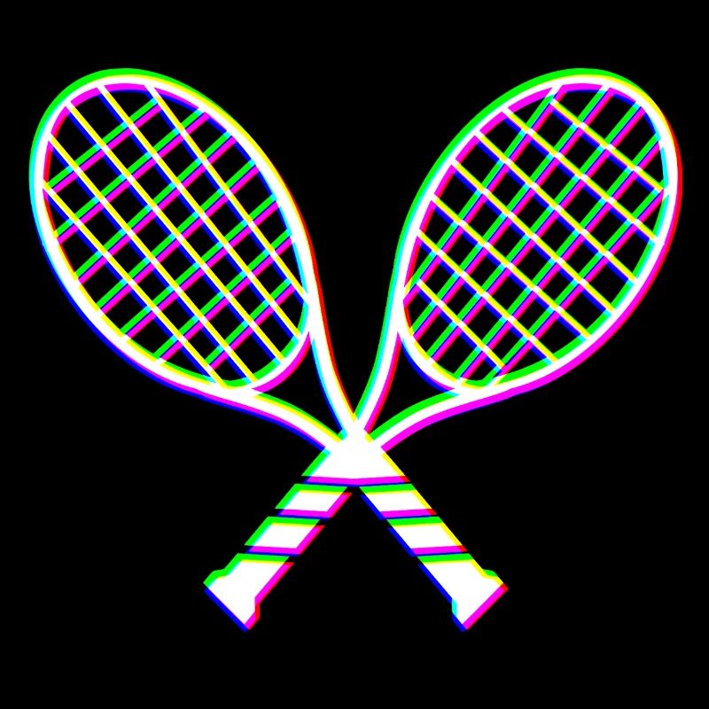 Tennis Glitch effect racket