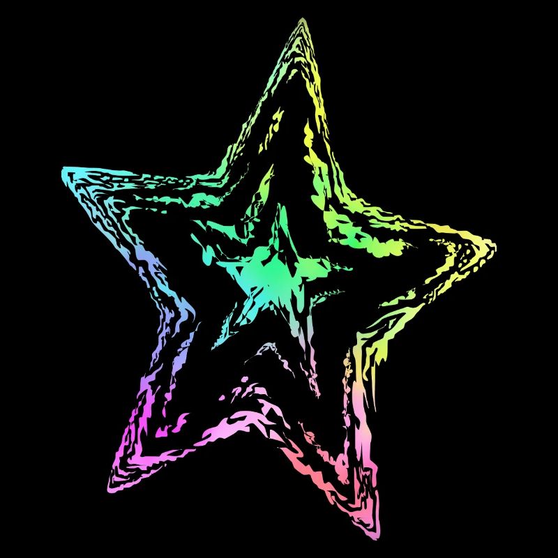 colorful star abstract rainbow gradient