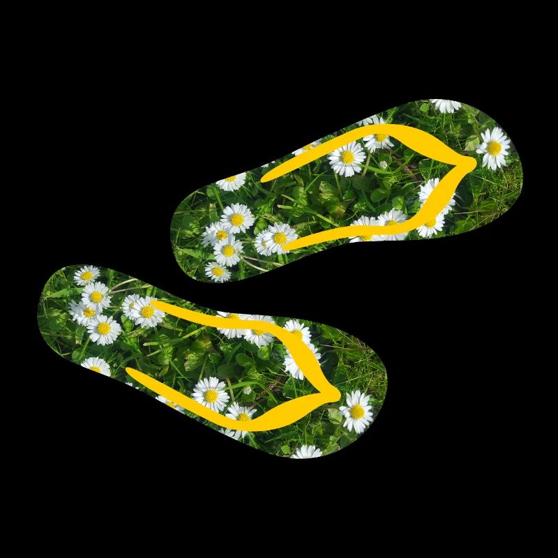 Latschen Gänseblümchen Flip Flops Camping Rasen