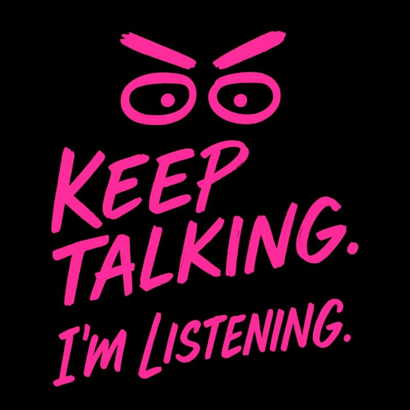 „Keep talking – Ironisches Statementshirt“