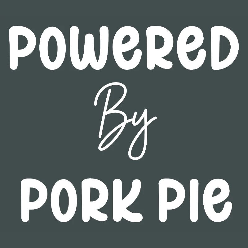 Powered By Pork Pie Text
