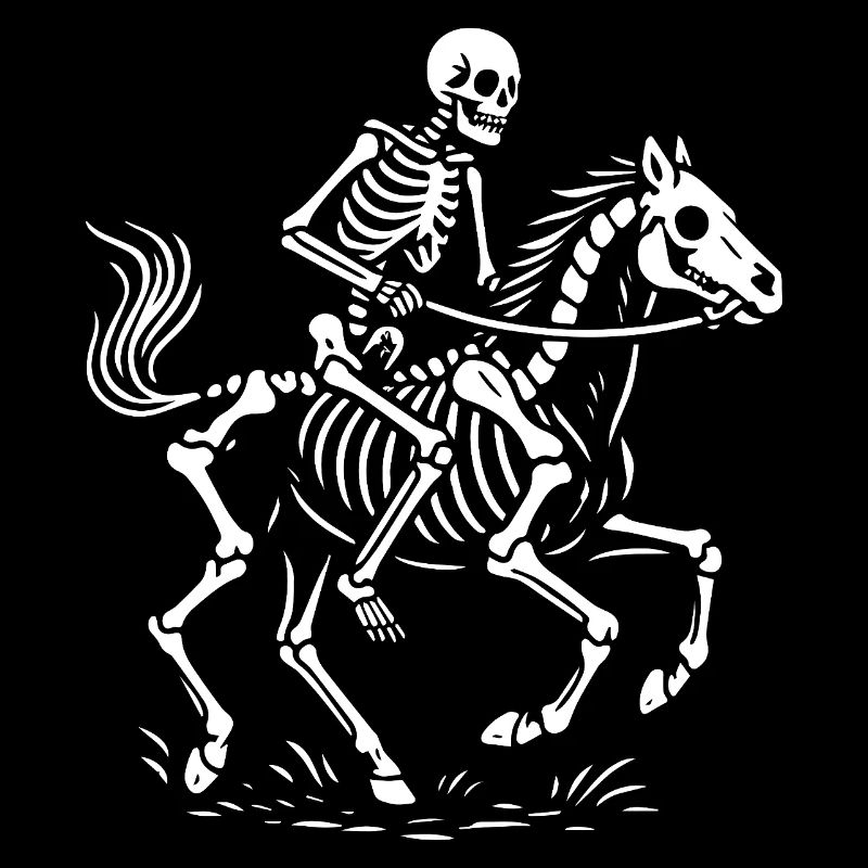 Illustration de cavalier squelette éthéré