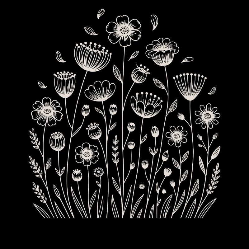 Verspieltes Blumenmuster