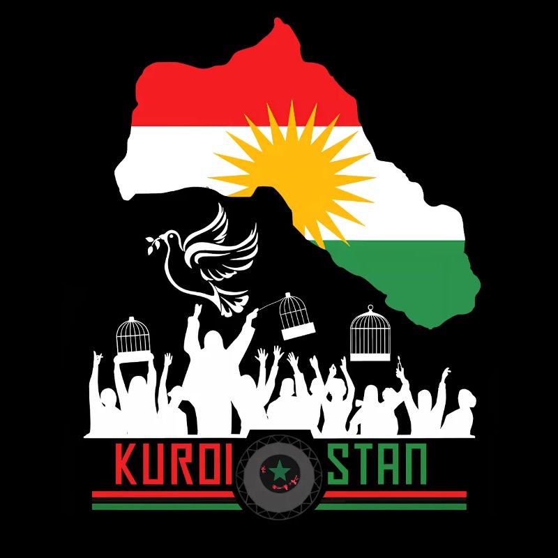 Drapeaux kurdes avec Kurdistan Kurde