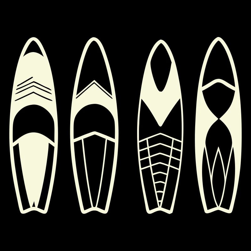 Minimalistische abstrakte Surfbretter