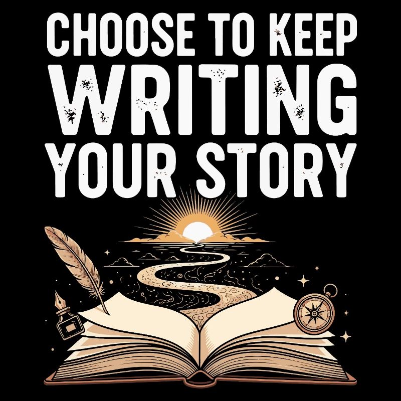 Inspirational Sunset and Open Book Design