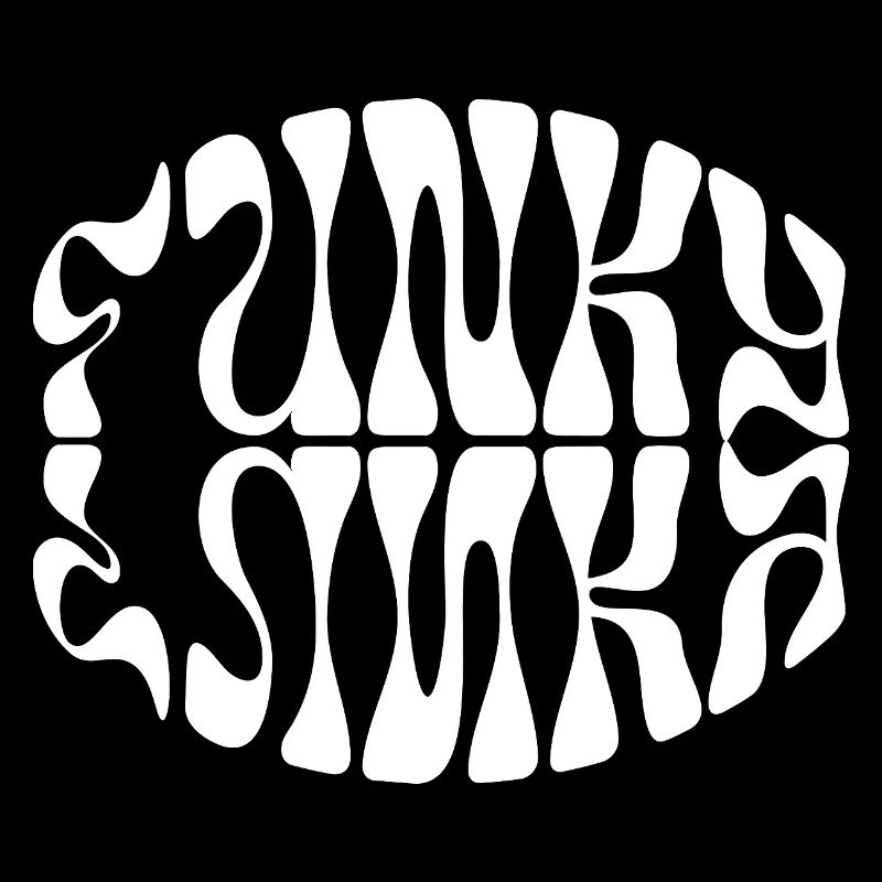 Funky music typographic design