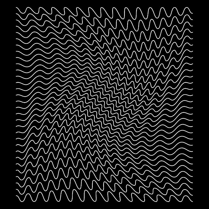 Impression d’illusion d’optique de ligne ondulée dynamique