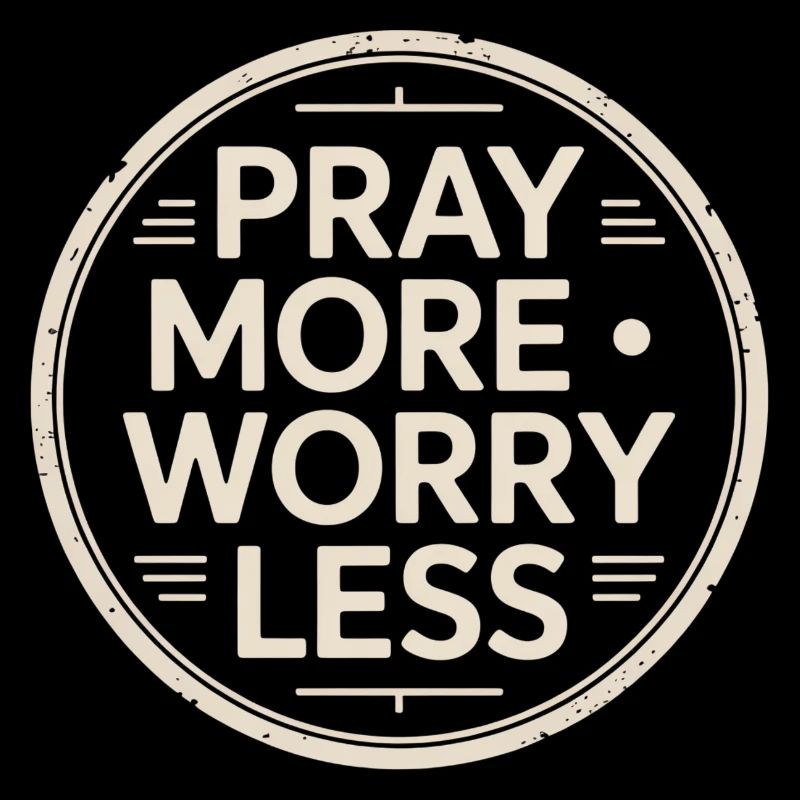 Christlich Pray More Worry Less Glaube
