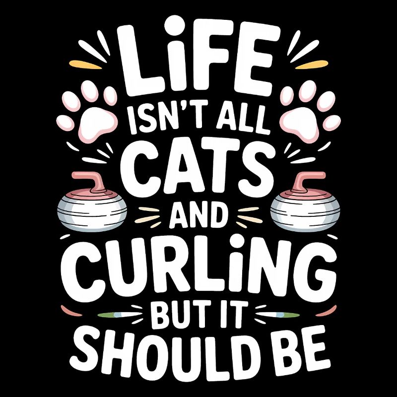 Curling Spruch Katzen Lustiges Curling Geschenk