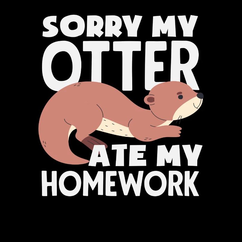 Devoirs de dessin animé de loutre de mer