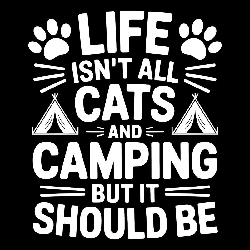 Camping Spruch Katzen Lustiges Zelten Geschenk