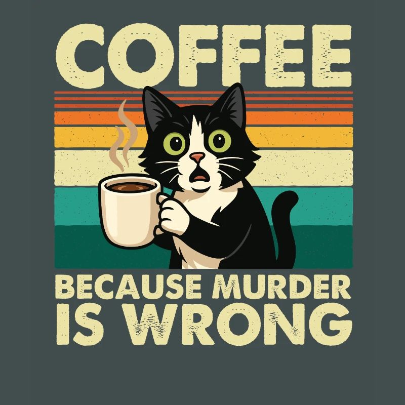 Coffee Because Murder Is Wrong Sarcastic